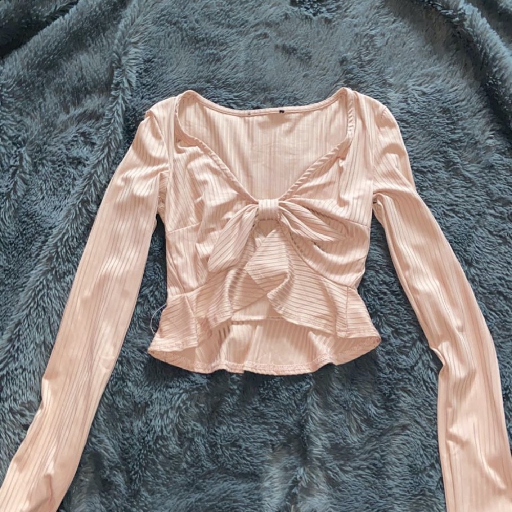 Pink Blouse with Bow